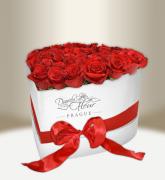 Exclusive bouquet Květinový box ve tvaru srdce bílý